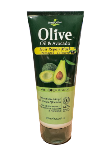 Masque cheveux à l'huile d'olive et à l'avocat HERBOLIVE 200 ml