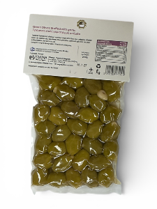 Olives grecques vertes Atlas farcies à l’ail FILEMA 250 g