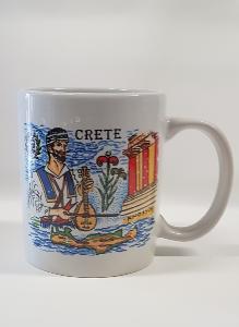 Tasse à thé - motif la Crète et le musicien crétois
