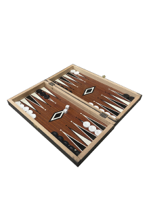 Tavli en bois "backgammon" grec 29x15 cm