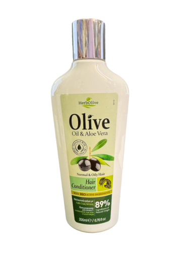 Après-shampooing à l'huile d'olive et à l'aloe vera pour cheveux normaux et gras HERBOLIVE 200 ml