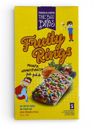 Barres de céréales aux fruits et au miel FRUITY RINGS – THE BEE BROS 125 g