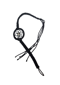 Bracelet noir Dreamcatcher (attrape-rêves) avec une perle