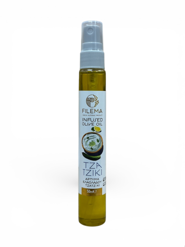 Huile d’olive en spray infusée saveur tzatziki FILEMA 50 ml