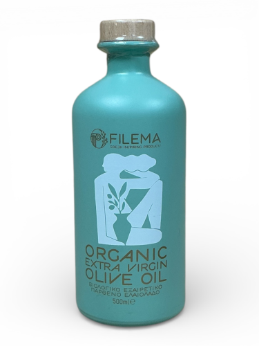 Huile d’olive vierge extra BIO de Crète FILEMA bouteille céramique 500 ml