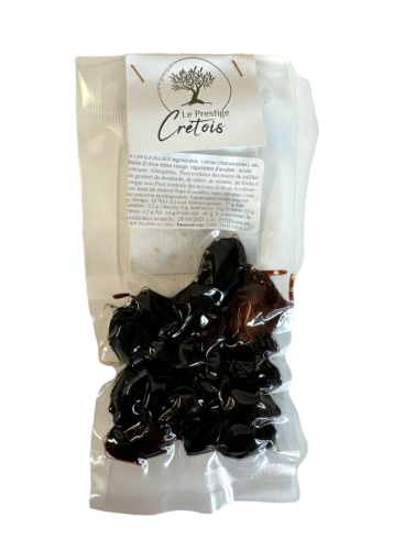 Olives noires variété 'Stafidoelies - Throumpa' de Thassos pour box ELLIE 40 g