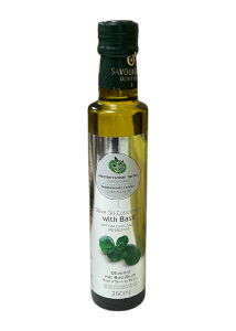Huile dolive vierge extra infuse au basilic SAVOUIDAKIS 250 ml