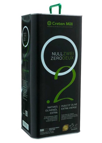Huile d'olive ZEROTWO extra vierge CRETAN MILL 5 litres