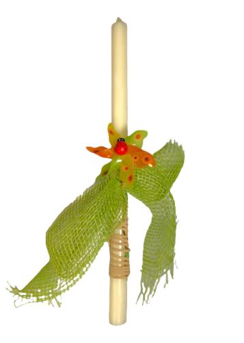 Bougie décorée avec un petit moulin