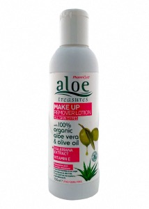 Lotion dmaquillante   l'aloe vera Bio et  l'huile d'olive ALOE TREASURES 150m