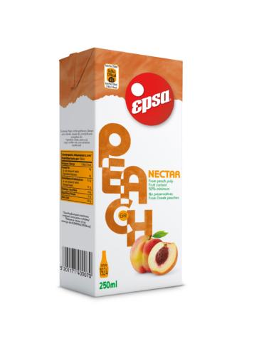 Jus de nectar de pêche grec tetra pak EPSA  250 ml