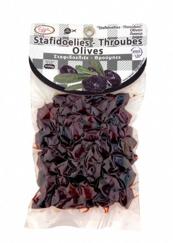 Olives noires variété 'Stafidoelies - Throumpa' de Thassos ELLIE 200 g