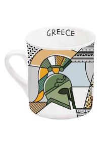 Mug céramique Grèce antique casque et cheval ANCIENT GREECE