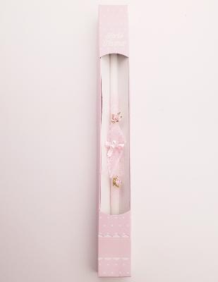 Bougie de la Pâques en tulle rose  pour filles