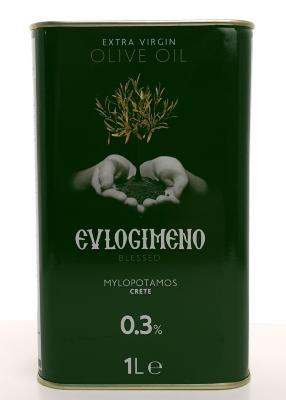 Huile d'olive EVLOGIMENO IGP MYLOPOTAMOS 0,3 acidité 1 l Tin