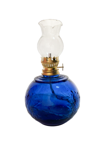 Lampe en verre couleur BLEU