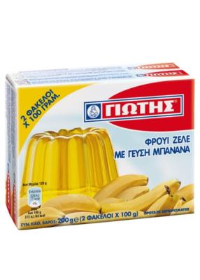 Préparation pour gelée parfumée à la banane Yiotis 200 g (2 sachets de 100 g)