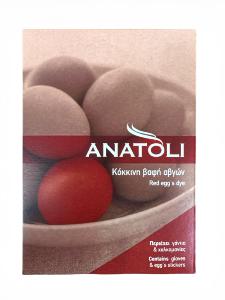 Colorant rouge pour œufs de Pâques avec gants et stickers en sachet 3 g ANATOLI (pour 40 œufs)