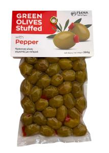 Olives grecques vertes Atlas farcies au poivron FILEMA 250 g