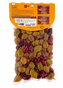 Olives grecques mixtes grecques  vertes et noires en sous vide ELLIE 500 g