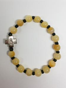 Bracelet en perles noir et ivoire
