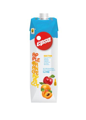 Jus de nectar de Pomme, Orange et Abricot Tetra Pak EPSA 1 L