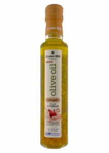 Huile d'olive vierge extra infusée à l'ail CRETAN MILL 250 ml