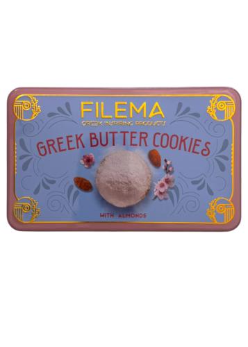 Kourabies grec au beurre et amande boîte métal rétro FILEMA  170 g