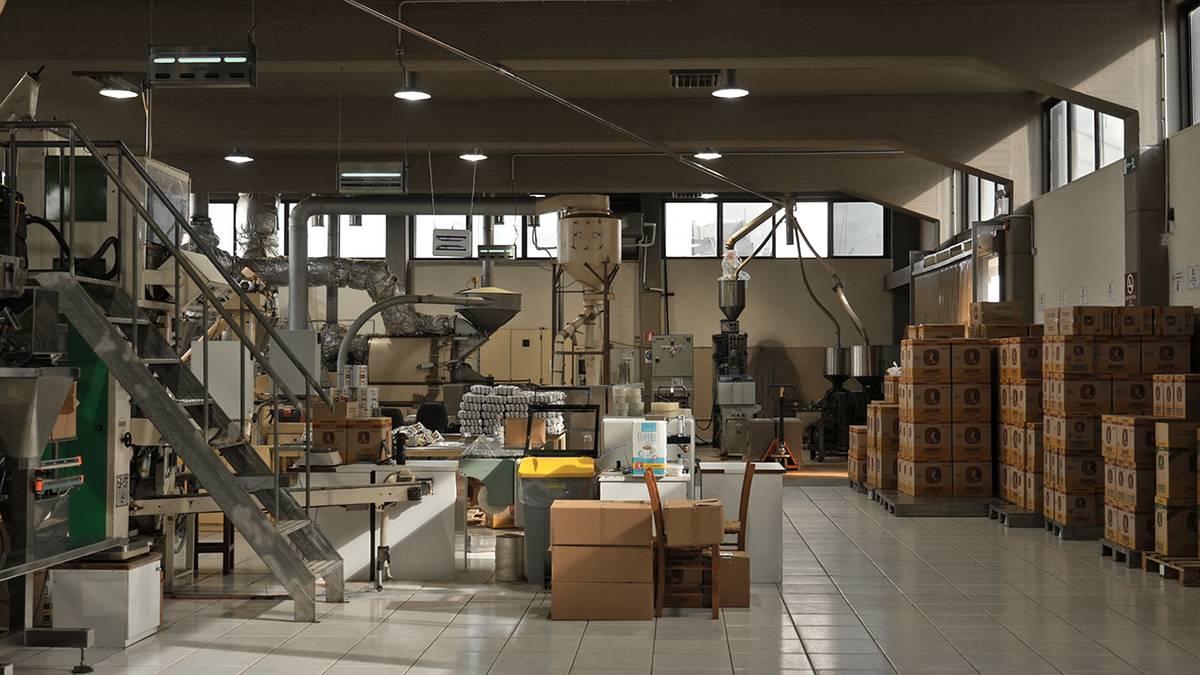 L'usine de café Dandalis dans la zone industrielle d'Héraklion, en Crète