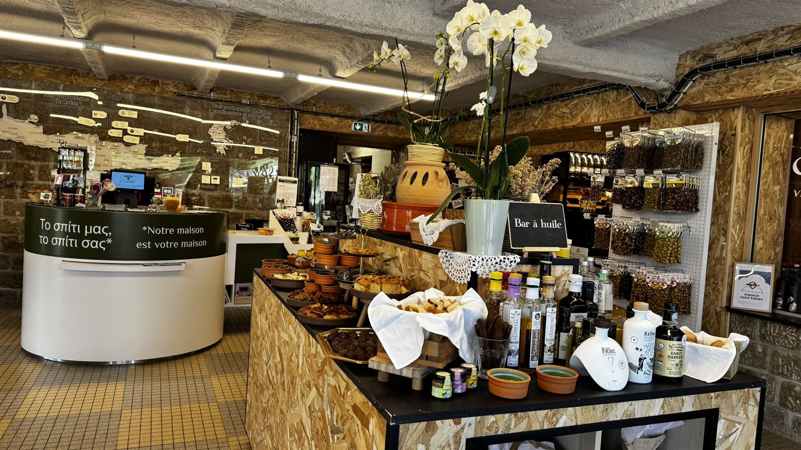 Le comptoir de la Maison : notre maison est votre maison, le bar à huile